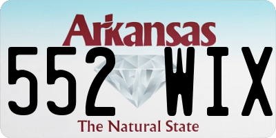 AR license plate 552WIX