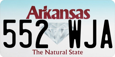 AR license plate 552WJA