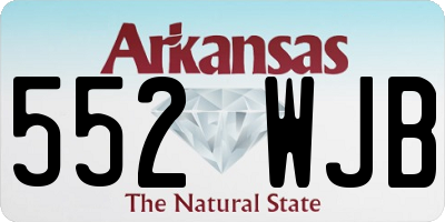 AR license plate 552WJB