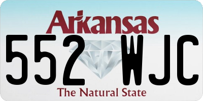 AR license plate 552WJC