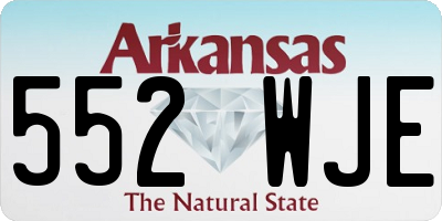 AR license plate 552WJE
