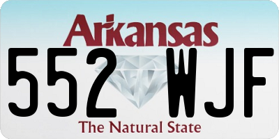 AR license plate 552WJF
