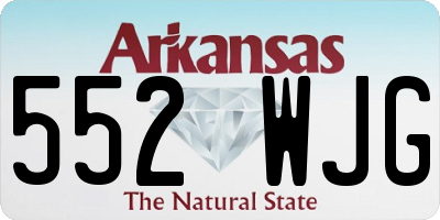 AR license plate 552WJG