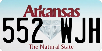 AR license plate 552WJH