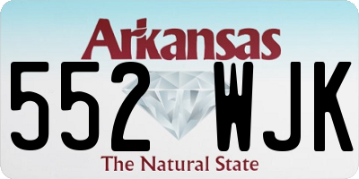 AR license plate 552WJK