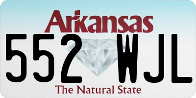 AR license plate 552WJL