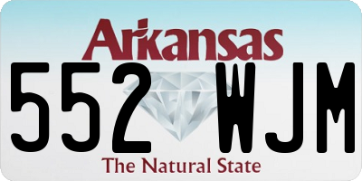 AR license plate 552WJM