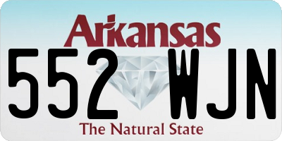 AR license plate 552WJN