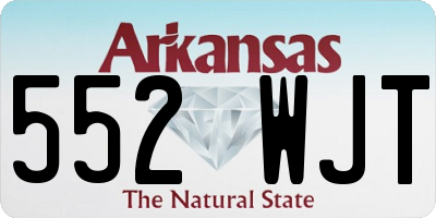 AR license plate 552WJT