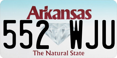 AR license plate 552WJU