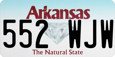 AR license plate 552WJW