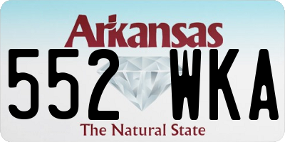 AR license plate 552WKA