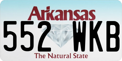 AR license plate 552WKB