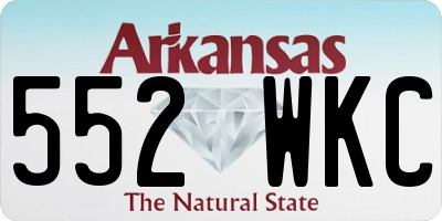 AR license plate 552WKC