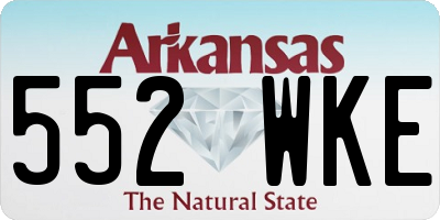 AR license plate 552WKE