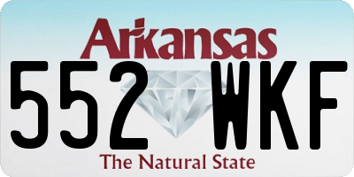 AR license plate 552WKF