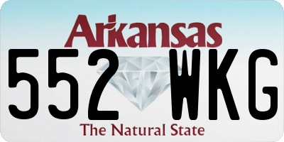 AR license plate 552WKG