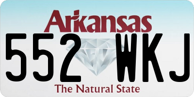 AR license plate 552WKJ