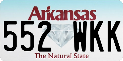 AR license plate 552WKK