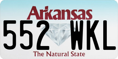 AR license plate 552WKL