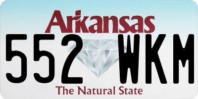 AR license plate 552WKM