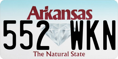 AR license plate 552WKN