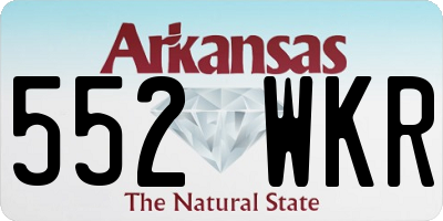 AR license plate 552WKR