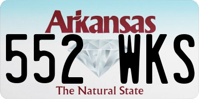 AR license plate 552WKS