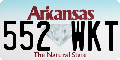 AR license plate 552WKT