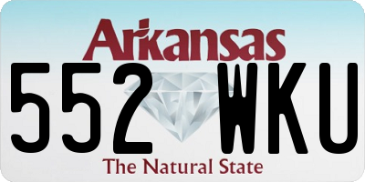 AR license plate 552WKU