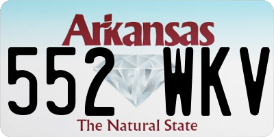 AR license plate 552WKV