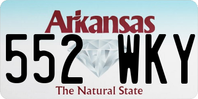 AR license plate 552WKY