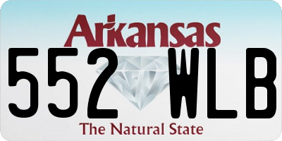 AR license plate 552WLB