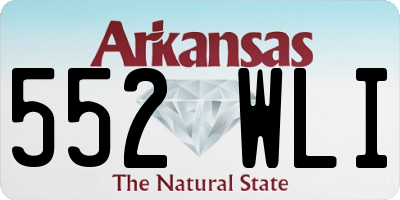 AR license plate 552WLI