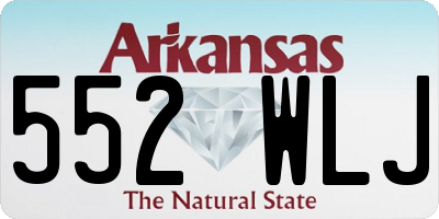 AR license plate 552WLJ