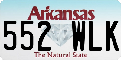AR license plate 552WLK