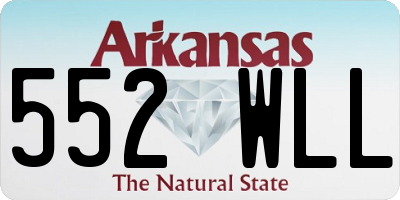 AR license plate 552WLL