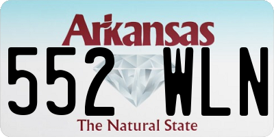 AR license plate 552WLN