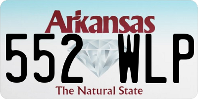 AR license plate 552WLP
