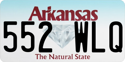 AR license plate 552WLQ