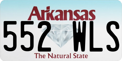 AR license plate 552WLS