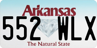 AR license plate 552WLX