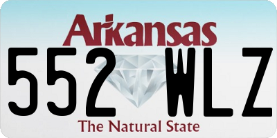 AR license plate 552WLZ