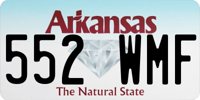 AR license plate 552WMF