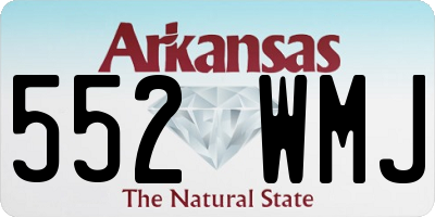 AR license plate 552WMJ
