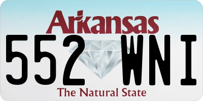 AR license plate 552WNI