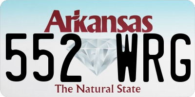 AR license plate 552WRG