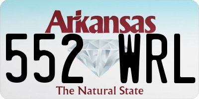 AR license plate 552WRL