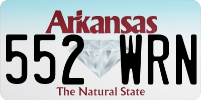 AR license plate 552WRN