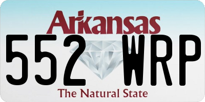 AR license plate 552WRP